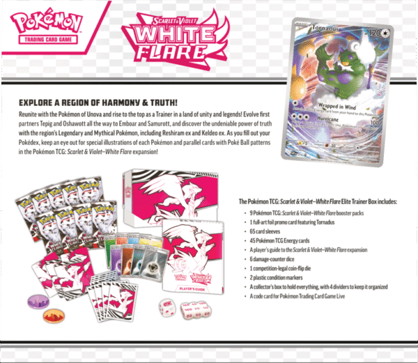 Scarlet & Violet - White Flare - Elite Trainer Box - obrazek 3