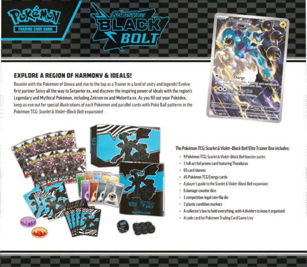 Scarlet & Violet - Black Bolt & White Flare - Elite Trainer Box - komplet - obrazek 4