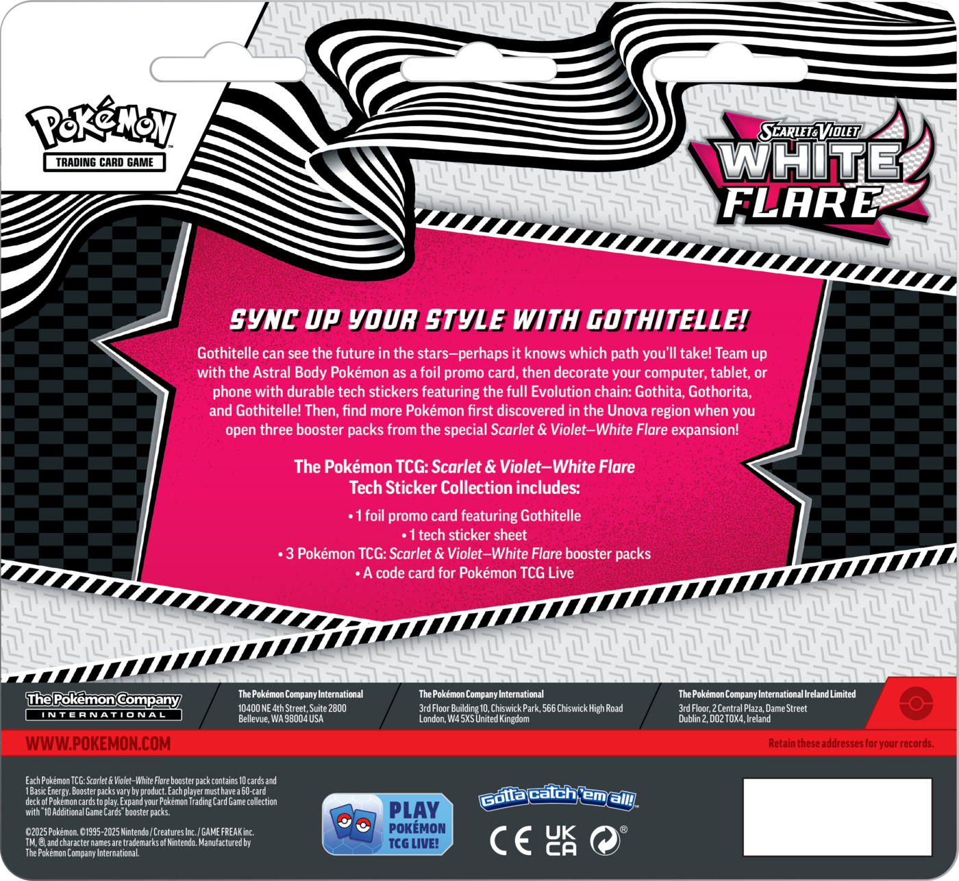 Scarlet & Violet - Black Bolt & White Flare - Tech Sticker - Reuniclus & Gothitelle (komplet) - obrazek 4
