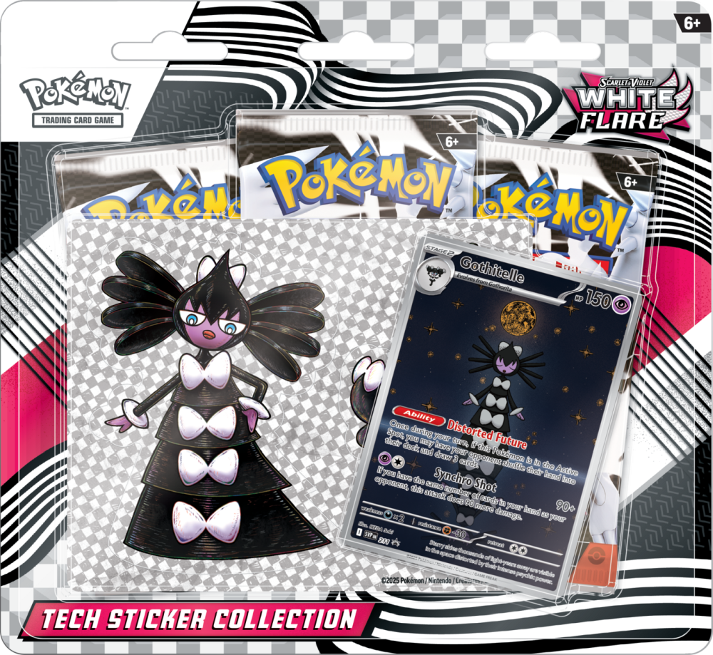 Scarlet & Violet - Black Bolt & White Flare - Tech Sticker - Reuniclus & Gothitelle (komplet) - obrazek 2