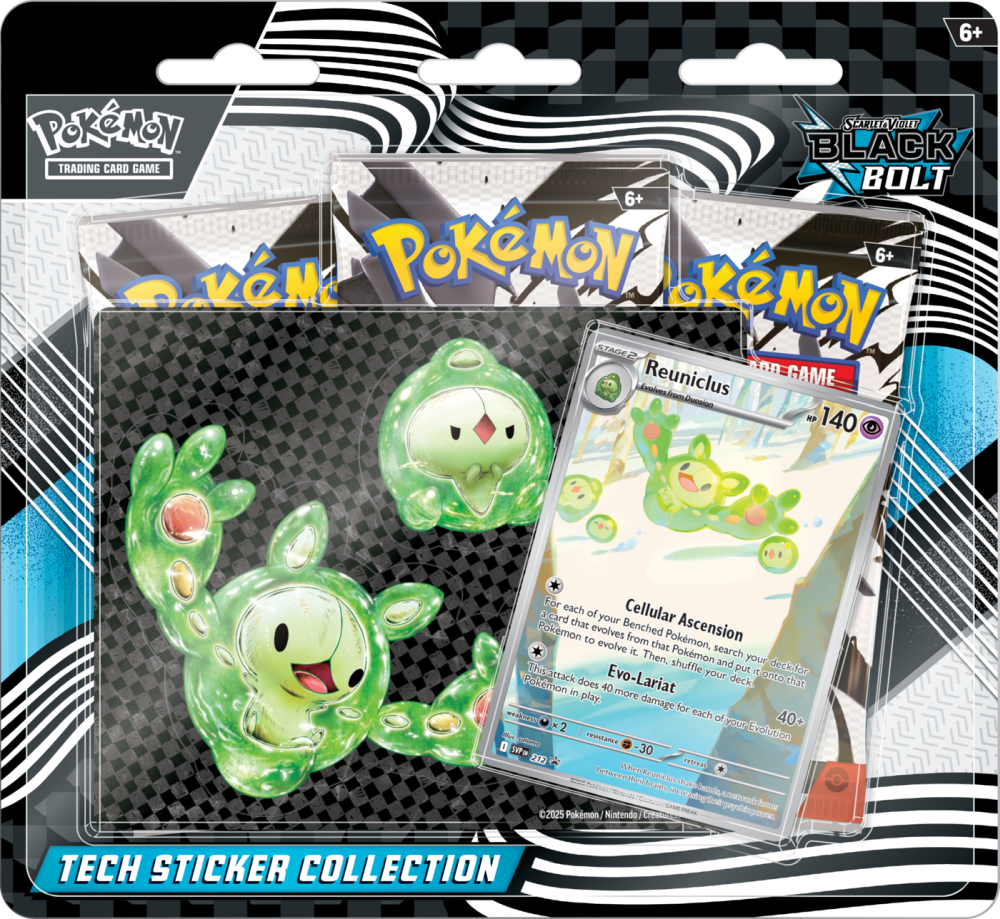 Scarlet & Violet - Black Bolt & White Flare - Tech Sticker - Reuniclus & Gothitelle (komplet)
