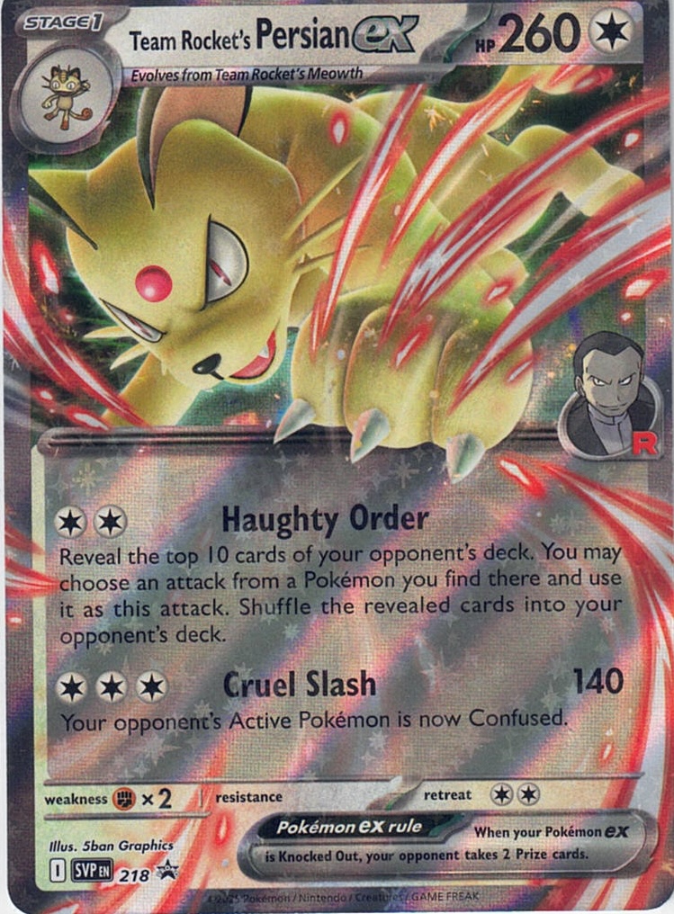 Team Rocket's Persian ex SVP 218