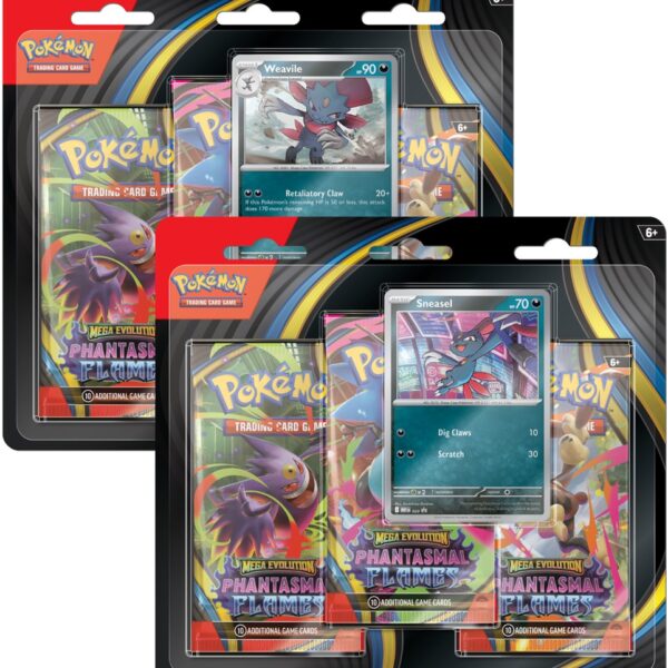 Phantasmal Flames - 3-Pack Blister - Weavile/Sneasel - komplet
