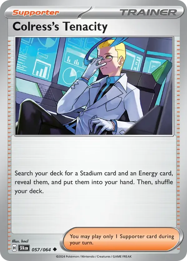 Colress's Tenacity (SFA 057) Play! Stamp Cosmos Holo
