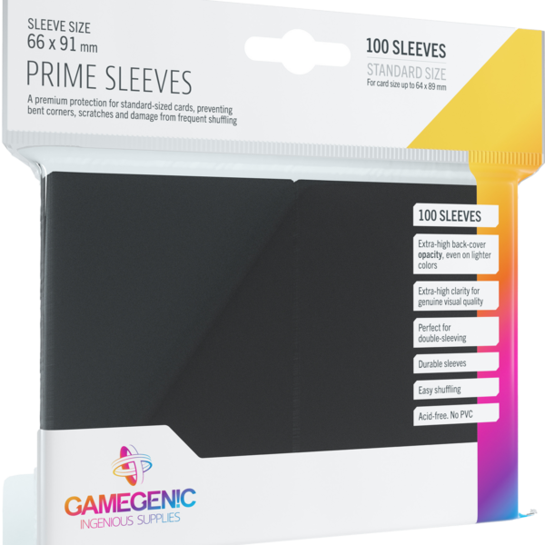 Gamegenic Prime CCG Sleeves (66x91 mm) - czarne, 100 sztuk