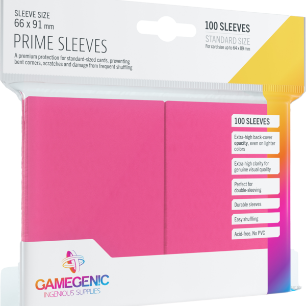 Gamegenic Prime CCG Sleeves (66x91 mm) - różowe, 100 sztuk