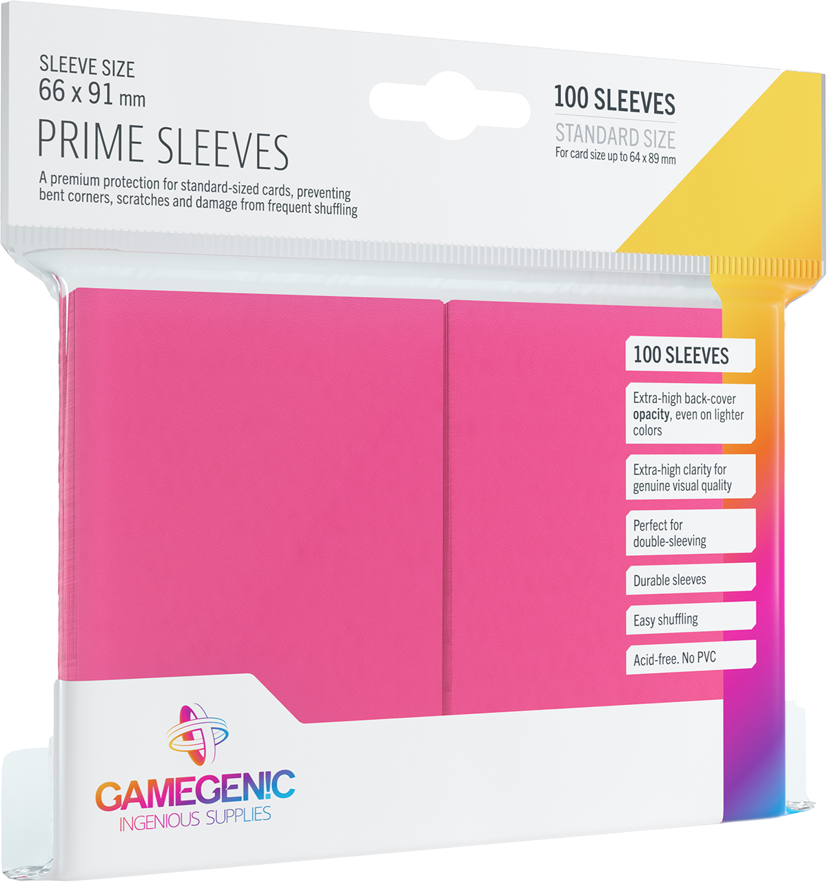 Gamegenic Prime CCG Sleeves (66x91 mm) - różowe, 100 sztuk
