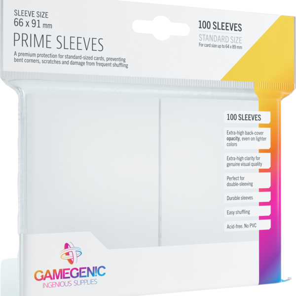 Gamegenic Prime CCG Sleeves (66x91 mm) - białe, 100 sztuk